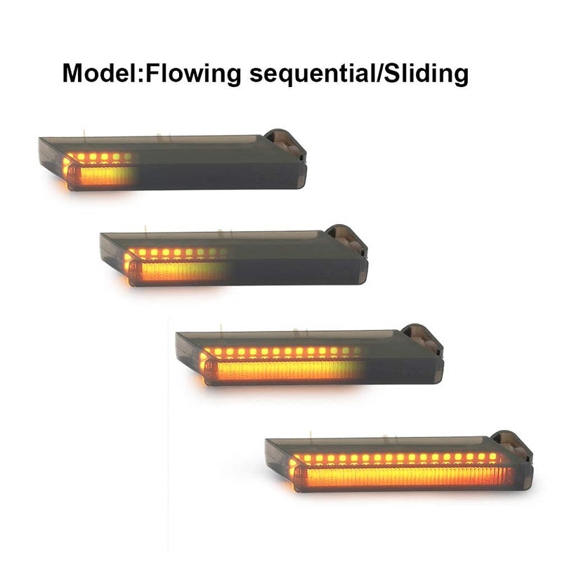Gempro أضواء إشارة الانعطاف الجانبية LED من جيمبرو للأمبير المتسلسل لسيارات فورد F150 رابتور 2004-2014 ولينكولن مارك LT لمرايا السحب، عدسات مدخنة - Image 2